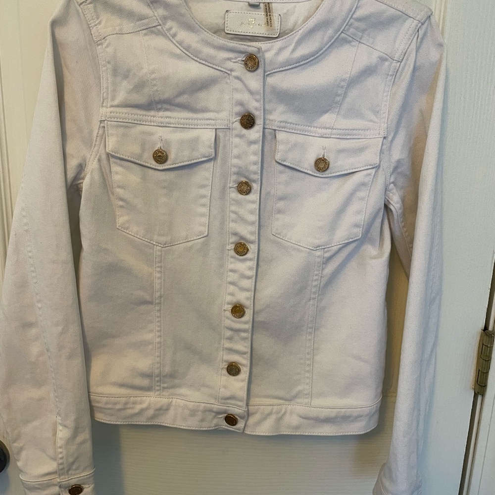 7 For All Mankind White Jacket